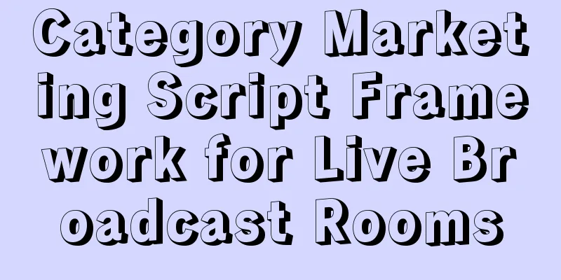 Category Marketing Script Framework for Live Broadcast Rooms