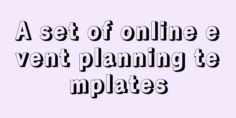 A set of online event planning templates