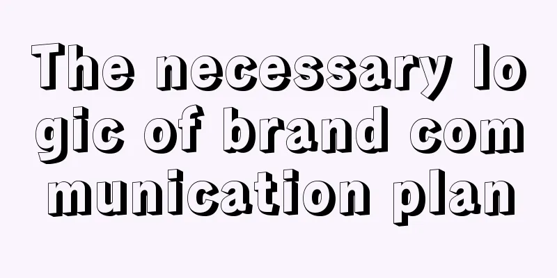 The necessary logic of brand communication plan