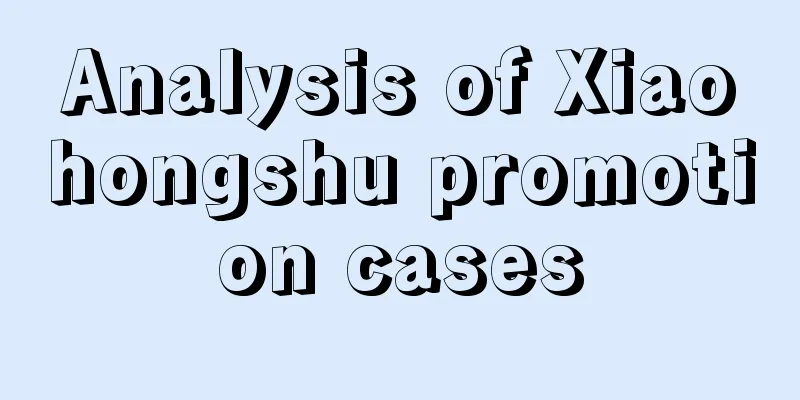 Analysis of Xiaohongshu promotion cases