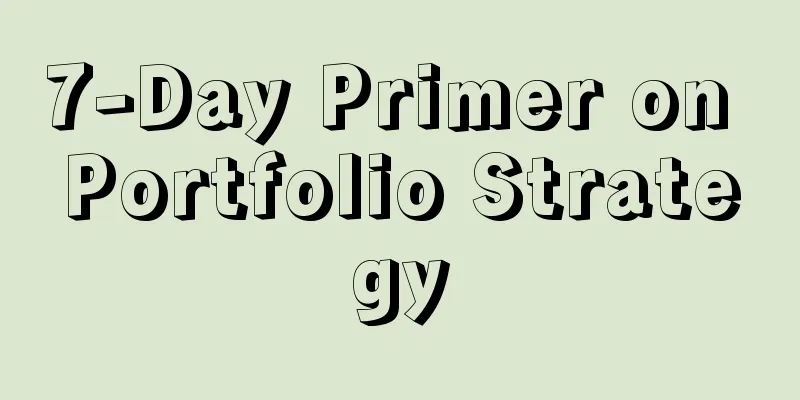 7-Day Primer on Portfolio Strategy