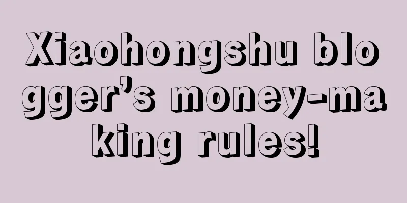 Xiaohongshu blogger’s money-making rules!