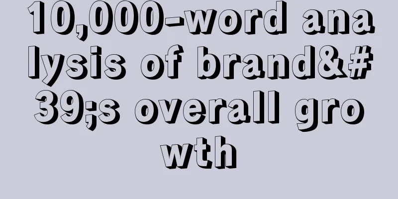 10,000-word analysis of brand's overall growth