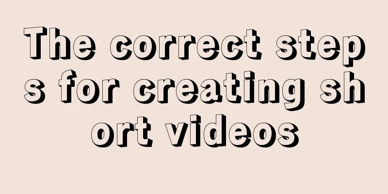 The correct steps for creating short videos