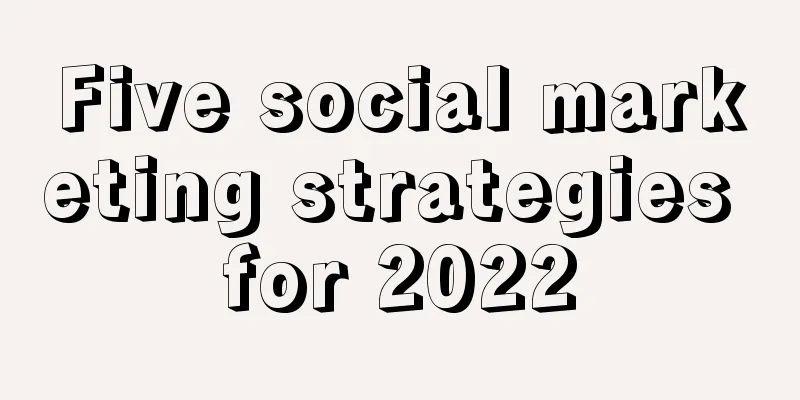 Five social marketing strategies for 2022