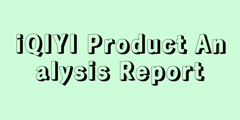 iQIYI Product Analysis Report