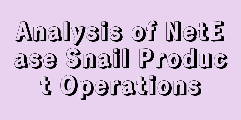 Analysis of NetEase Snail Product Operations