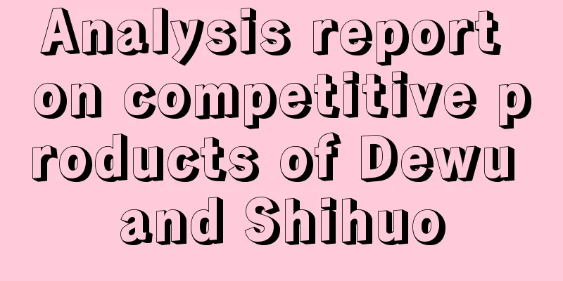 Analysis report on competitive products of Dewu and Shihuo