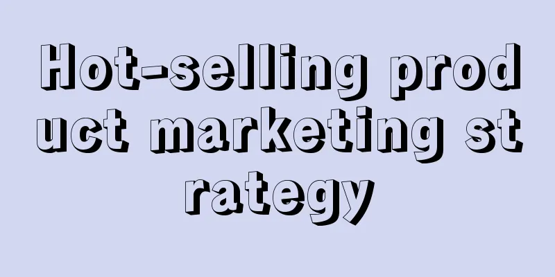 Hot-selling product marketing strategy