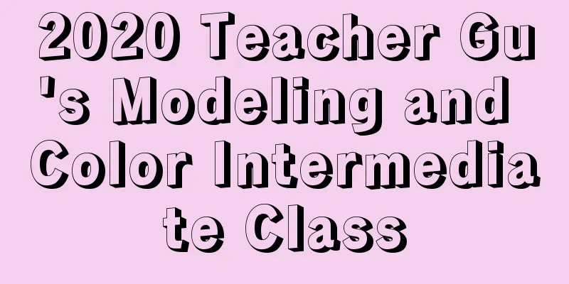 2020 Teacher Gu's Modeling and Color Intermediate Class