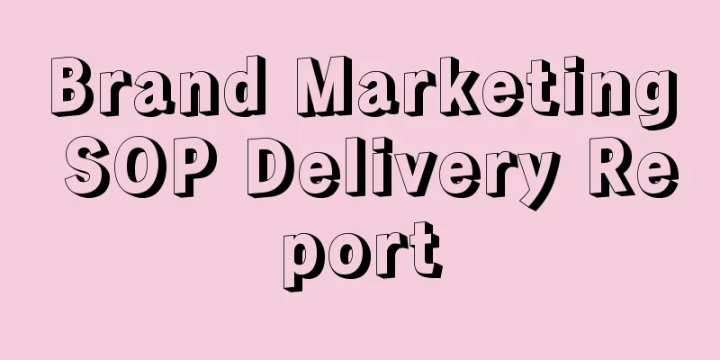 Brand Marketing SOP Delivery Report