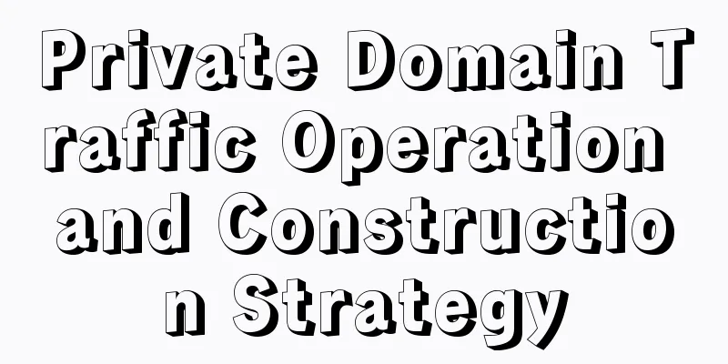 Private Domain Traffic Operation and Construction Strategy