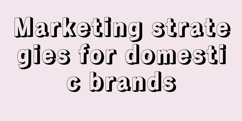 Marketing strategies for domestic brands