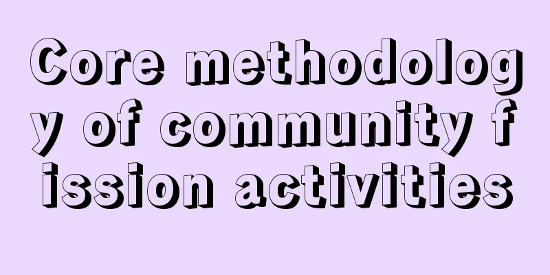 Core methodology of community fission activities