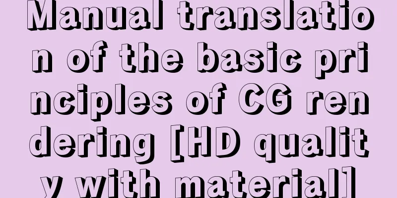 Manual translation of the basic principles of CG rendering [HD quality with material]