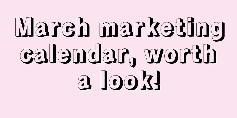 March marketing calendar, worth a look!