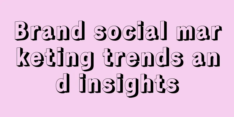 Brand social marketing trends and insights