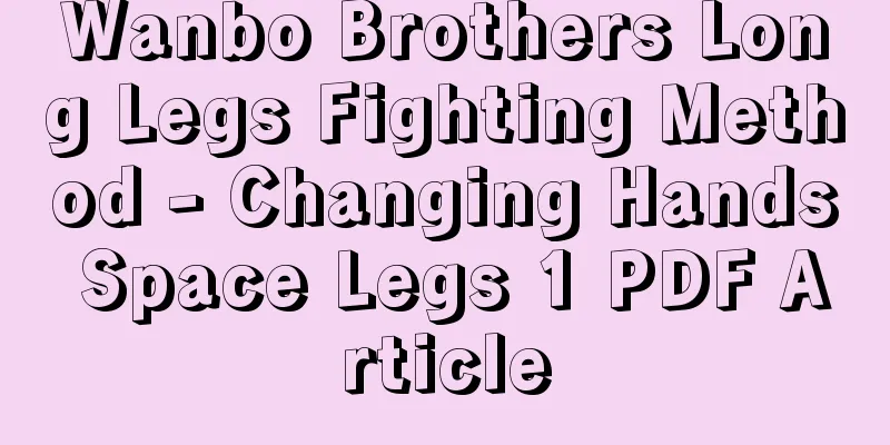 Wanbo Brothers Long Legs Fighting Method - Changing Hands Space Legs 1 PDF Article