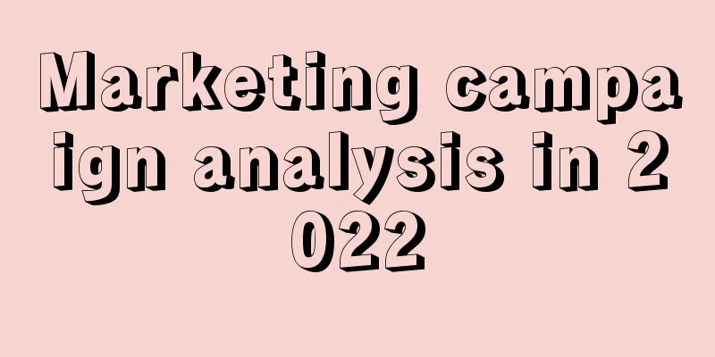 Marketing campaign analysis in 2022