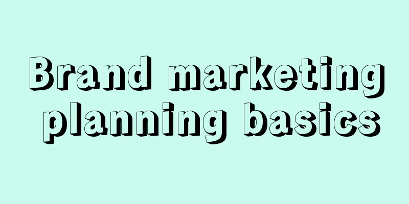 Brand marketing planning basics