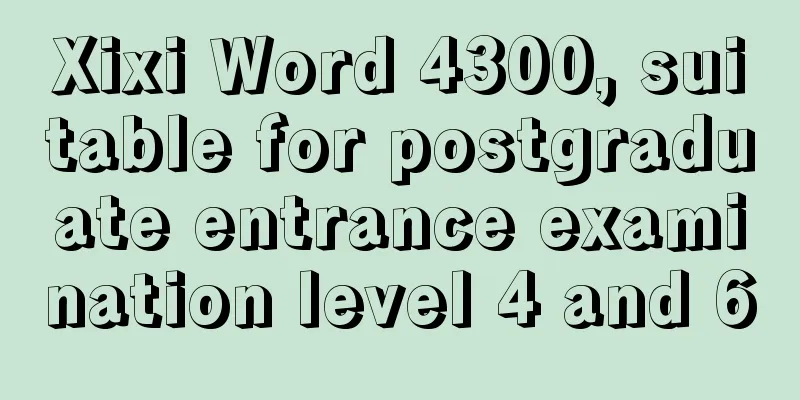 Xixi Word 4300, suitable for postgraduate entrance examination level 4 and 6