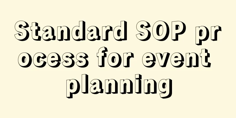 Standard SOP process for event planning