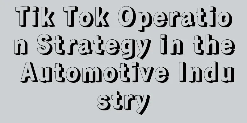 Tik Tok Operation Strategy in the Automotive Industry