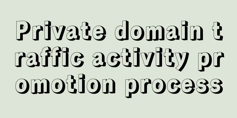 Private domain traffic activity promotion process