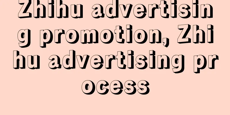 Zhihu advertising promotion, Zhihu advertising process