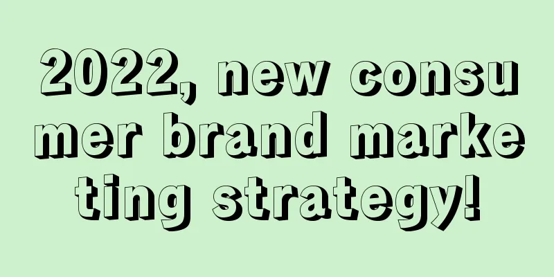 2022, new consumer brand marketing strategy!