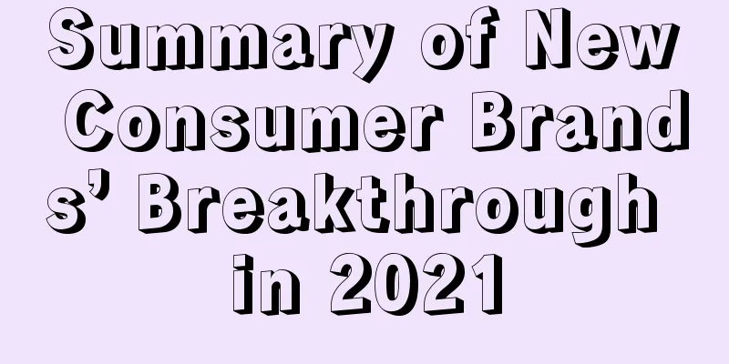 Summary of New Consumer Brands’ Breakthrough in 2021