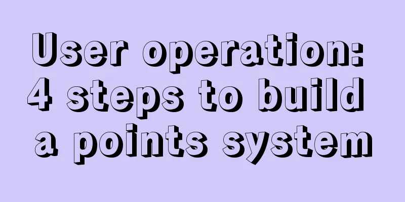 User operation: 4 steps to build a points system