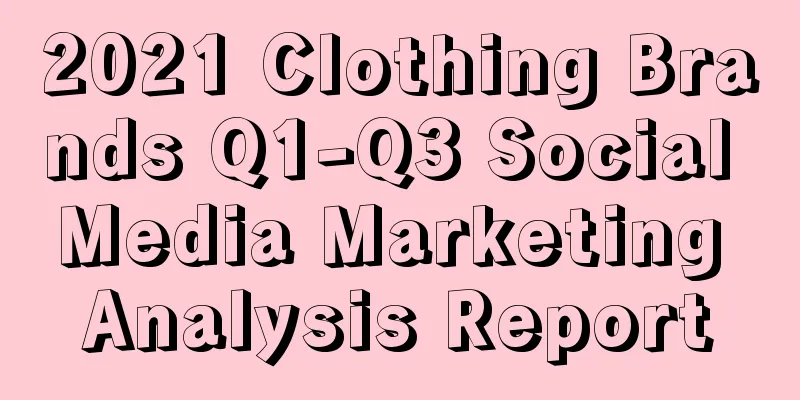 2021 Clothing Brands Q1-Q3 Social Media Marketing Analysis Report