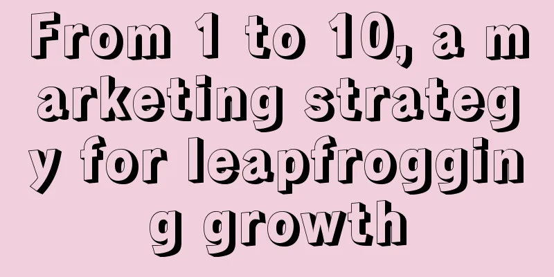 From 1 to 10, a marketing strategy for leapfrogging growth