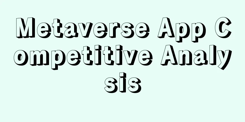 Metaverse App Competitive Analysis