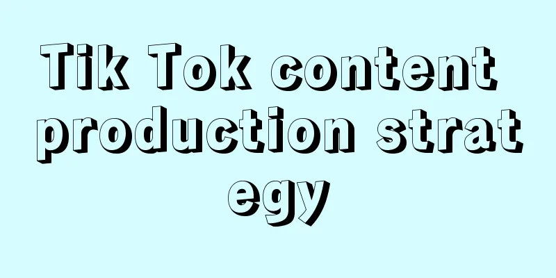 Tik Tok content production strategy