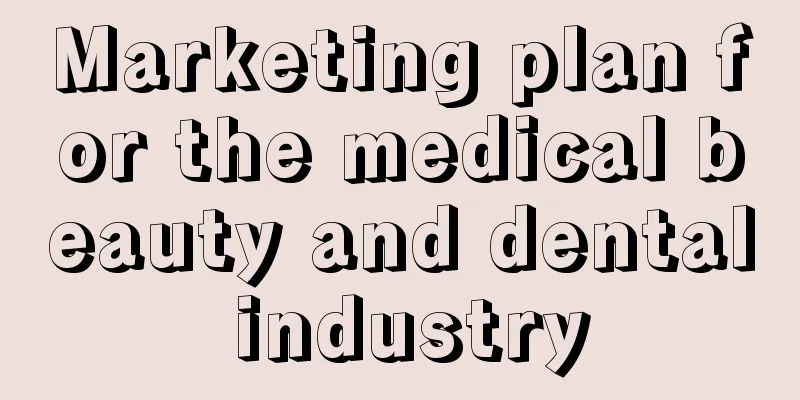 Marketing plan for the medical beauty and dental industry