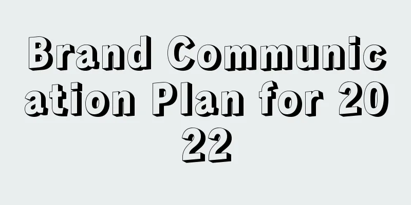 Brand Communication Plan for 2022