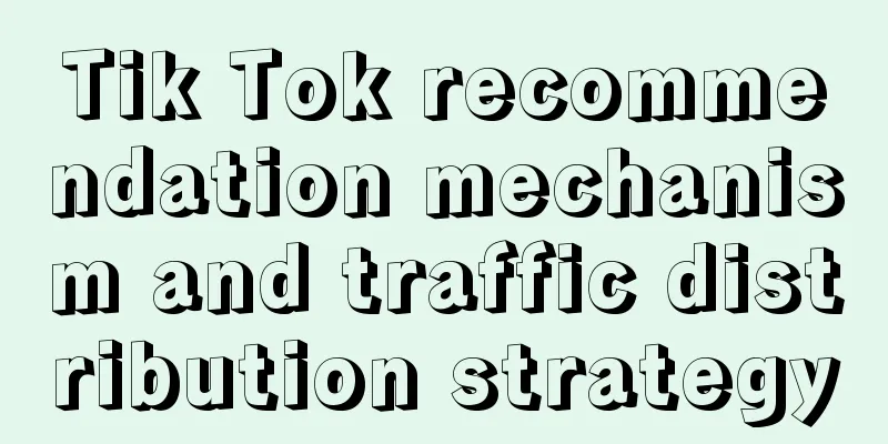 Tik Tok recommendation mechanism and traffic distribution strategy