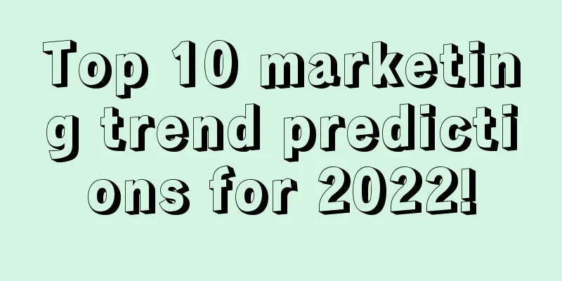 Top 10 marketing trend predictions for 2022!