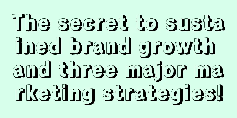 The secret to sustained brand growth and three major marketing strategies!