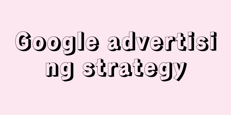 Google advertising strategy