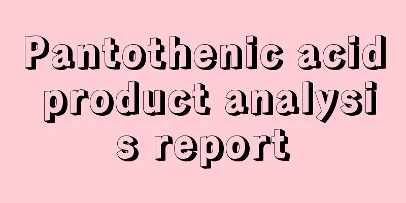 Pantothenic acid product analysis report