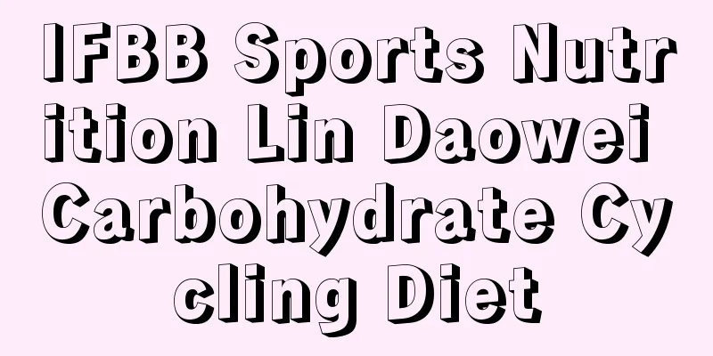 IFBB Sports Nutrition Lin Daowei Carbohydrate Cycling Diet