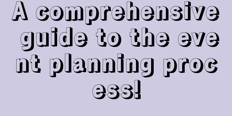 A comprehensive guide to the event planning process!