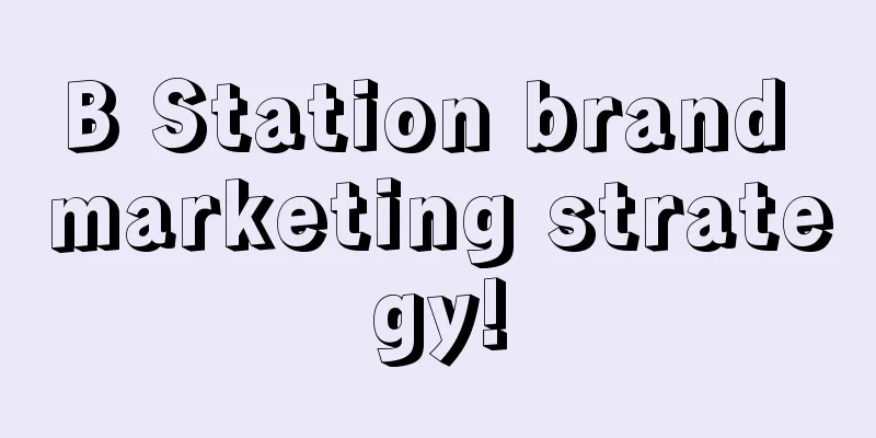 B Station brand marketing strategy!