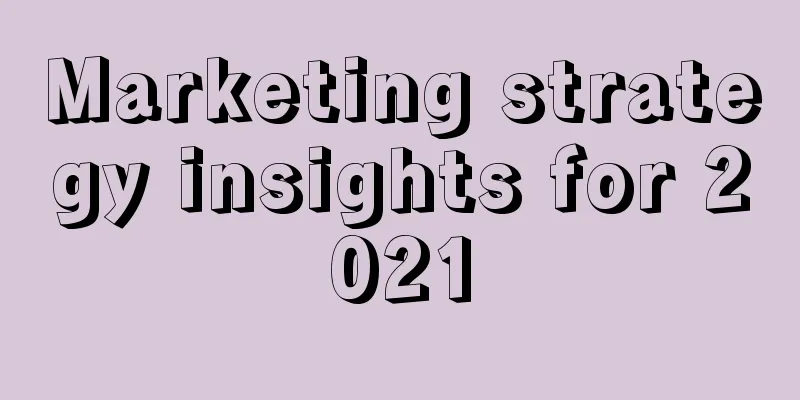 Marketing strategy insights for 2021