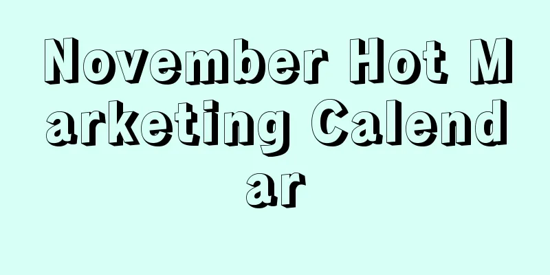 November Hot Marketing Calendar