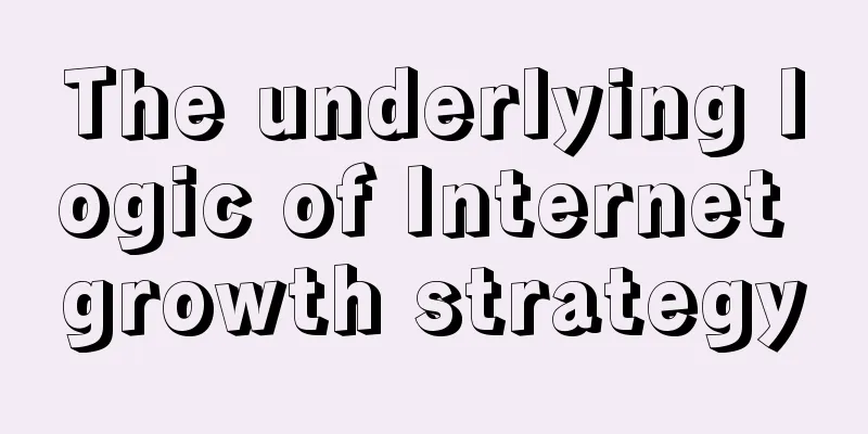 The underlying logic of Internet growth strategy