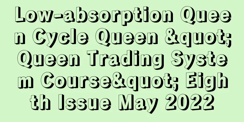 Low-absorption Queen Cycle Queen "Queen Trading System Course" Eighth Issue May 2022